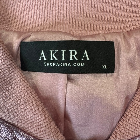 Akira Pink Metallic Bubble Sleeve Cropped Jacket Size XL – Runs Small - Picture 2 of 11